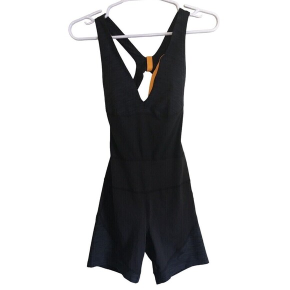 Prana x Sorel Black Yellow Shortie Romper Women's XS NEW $110 New W/Tags XSmall - Picture 1 of 6